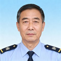 武汉铁路局车辆处技术科负责人头像照片，中年男性，身着铁路制服
